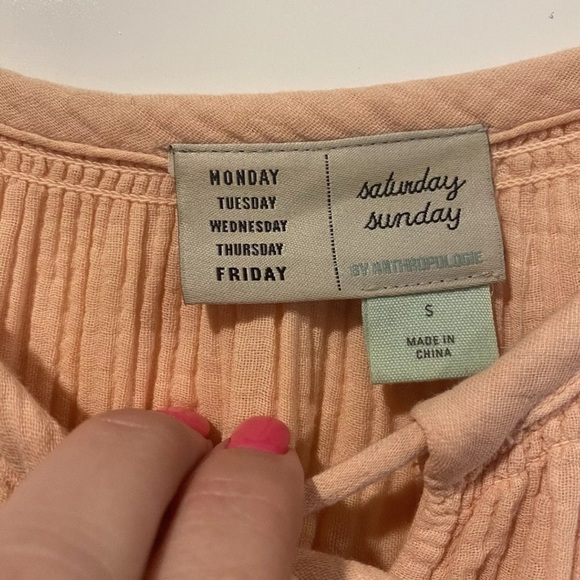 Anthropologie Saturday Sunday Lydia Ombré Gauze Tunic Dress Womens Small (468) - Picture 4 of 7